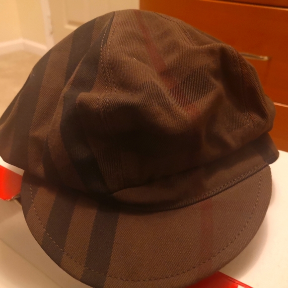 BNWT Burberry Brown Checkered Hat Size Large - Picture 2 of 4